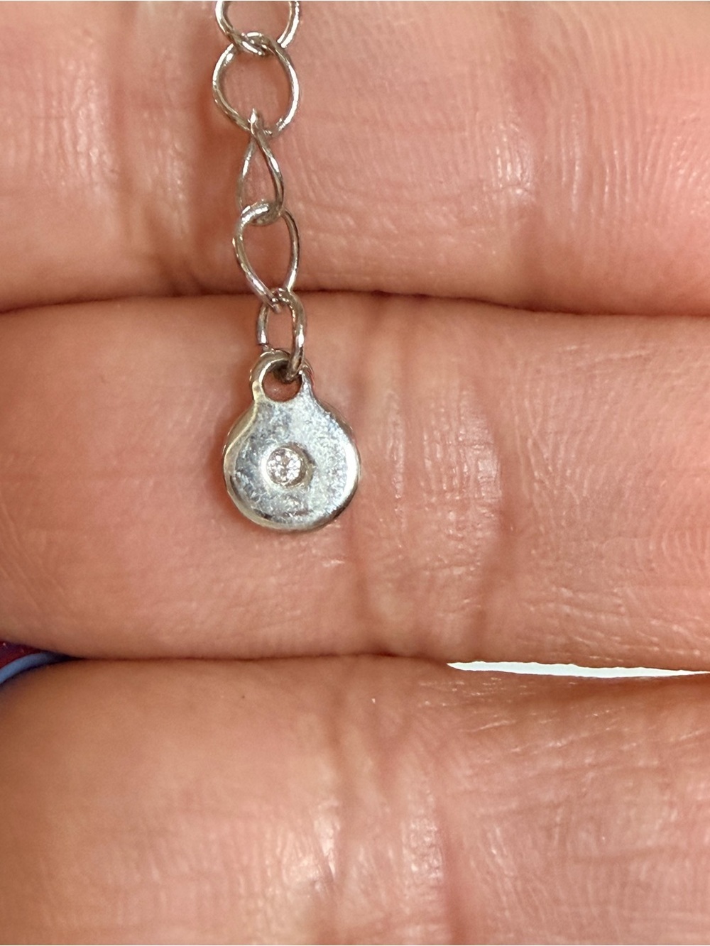 Children’s Minimal Silver Cable Chain Necklace 15’- Star & Circle Pendant - Picture 5 of 6